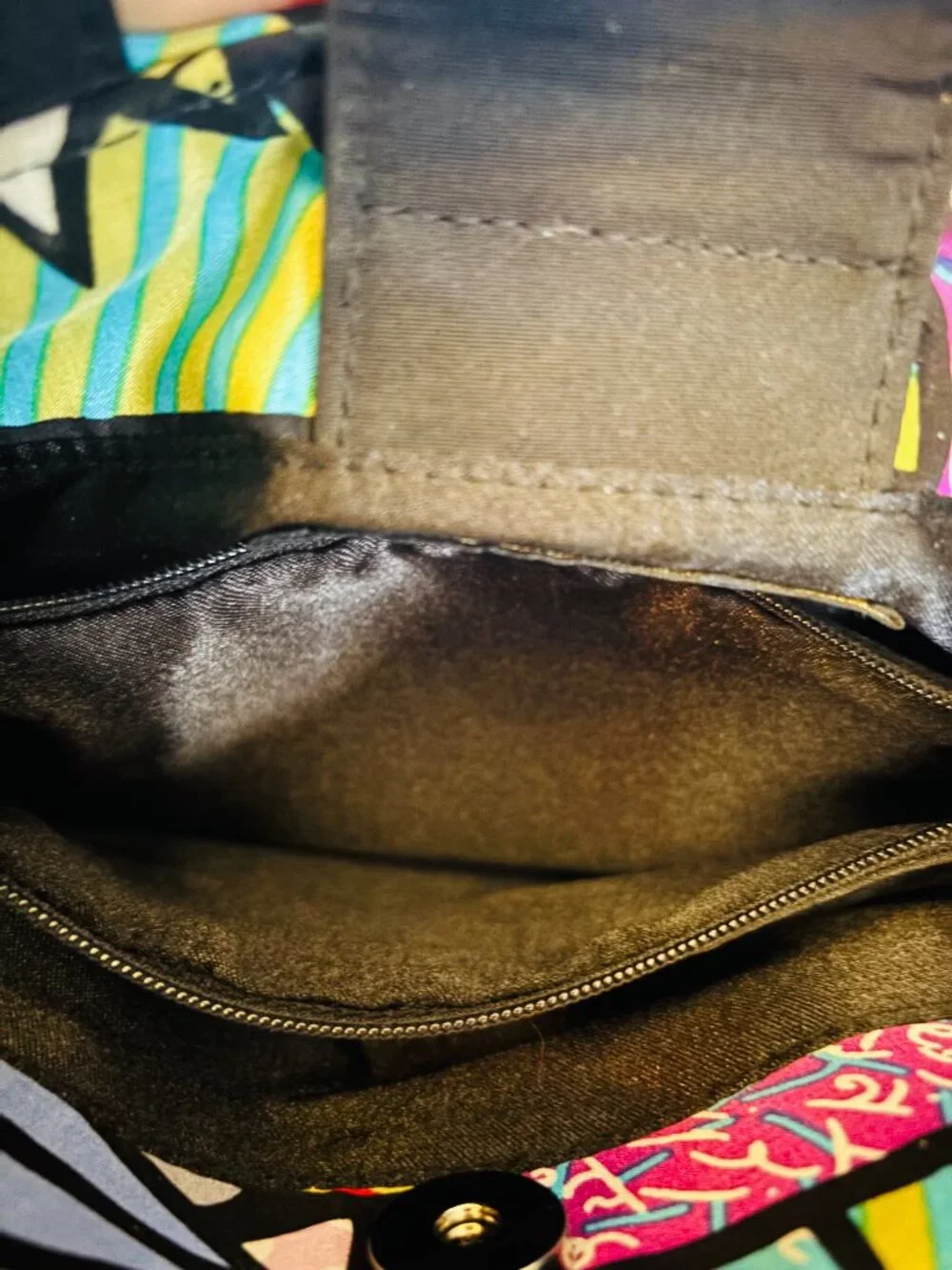 Super RARE! Nicole Miller × Britto Collab Silk Pop Art Handbag (Circa 1999–2001) - Picture 15 of 16